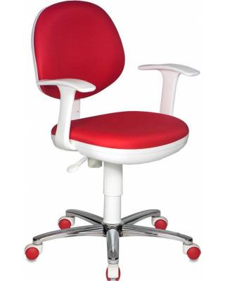 Кресло бюрократ CH-W356 AXSN (красное, крестовина хром)