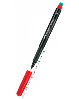 Ручка капиллярная для CD Faber-Castell Multimark (151351) 0.6мм голубые чернила