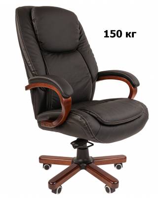 Кресло руководителя Сhairman 408, кожа+PU, черное