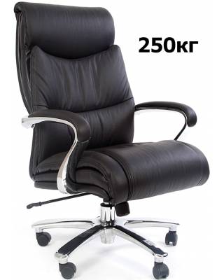 Кресло Chairman 401 (черная натуральная кожа)
