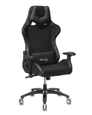 Кресло игровое Бюрократ VIKING 4 AERO BLACK EDITION черный искусст.кожа/ткань