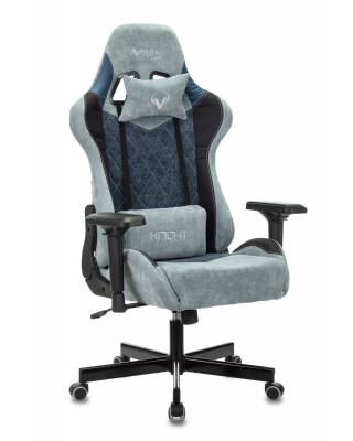 Кресло игровое геймерское Бюрократ VIKING 7 KNIGHT BL FABRIC синий текстиль/эко.кожа крестовина металл