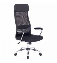 Кресло офисное  "Flight EX-540", хром, ткань TW, сетка, черное, 532515
