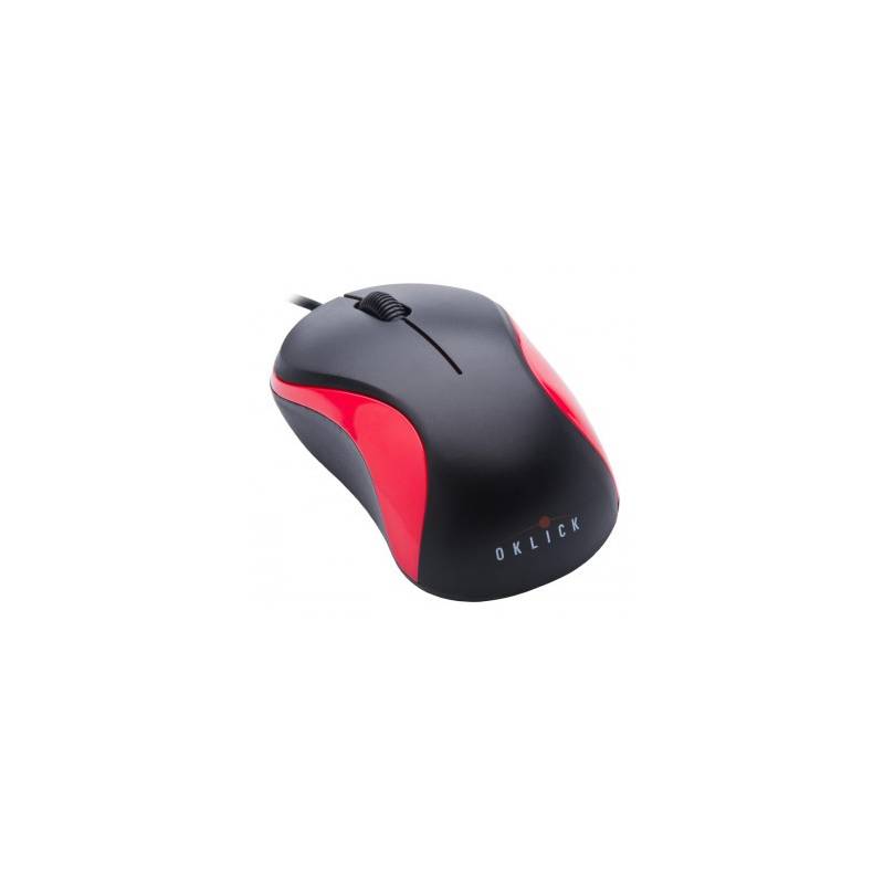 Мышь Oklick 115S черный, красный оптическая (1000dpi) USB для ноутбука (2but) главное фото