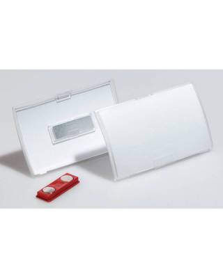 Бейдж Durable 8215-19 Click Fold 54х90мм магнитный полипропилен прозрачный (упак.:10шт)