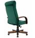 Кресло руководителя Бюрократ T-9928WALNUT Fabric зеленый Italia Green крестов. металл/дерево. Фото товара с разных ракурсов.