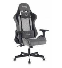 Кресло игровое геймерское Бюрократ VIKING 7 KNIGHT Fabric серый Loft ромбик текстиль/эко.кожа с подголов. крестовина металл