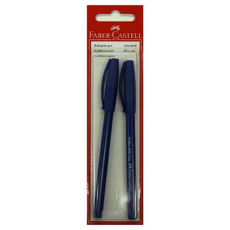 Ручка шариковая Faber-Castell TRILUX 030-F (263267) синие чернила блистер (2шт) главное фото
