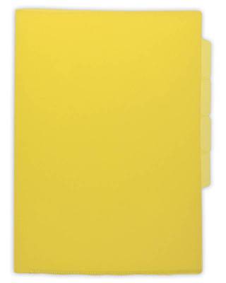 Папка-уголок Бюрократ -E366YEL 5 уровн. A4 пластик 0.15мм желтый