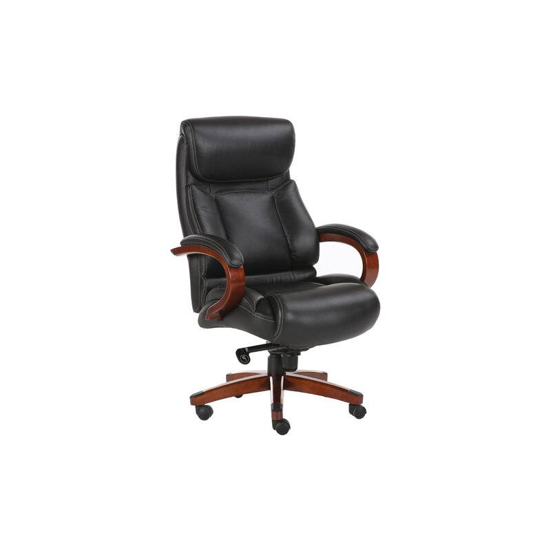 Кресло из натуральной кожи  PREMIUM "Infinity EX-707", дерево, черное главное фото