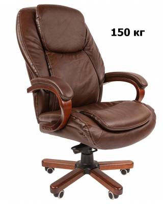Кресло руководителя Сhairman 408, кожа+PU, коричневое