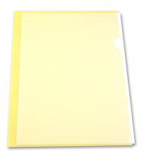 Папка-уголок Бюрократ Economy -E100YEL тисненый A4 пластик 0.10мм желтый