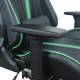 Кресло компьютерное  "GT Carbon GM-120", две подушки, экокожа, черное/зеленое, 531929. Фото товара с разных ракурсов.