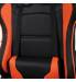 Кресло компьютерное  "GT Racer GM-100", две подушки, экокожа, черное/оранжевое, 531925. Фото товара с разных ракурсов.