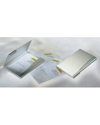 Визитница карманная Durable 2415-23 55х90мм (15 визиток) алюминий серебристый