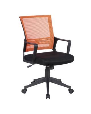 Кресло BRABIX  Balance MG-320, с подлокотниками, комбинированное черное/оранжевое, 531832