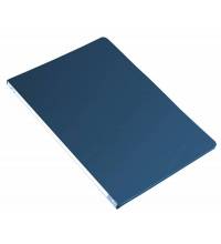 Папка метал.зажим Бюрократ -PZ05CBLUE A4 пластик 0.5мм торц.наклейка синий