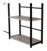 Стол на металлокаркасе BRABIX LOFT CD-005, 1200х520х1200 мм, 3 полки, цвет дуб антик, 641222. Фото товара с разных ракурсов.