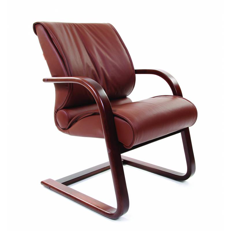 Офисное кресло Chairman 445 Россия WD кожа коричневая главное фото