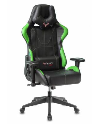 Кресло игровое геймерское Бюрократ VIKING 5 AERO LGREEN черный/салатовый искусственная кожа