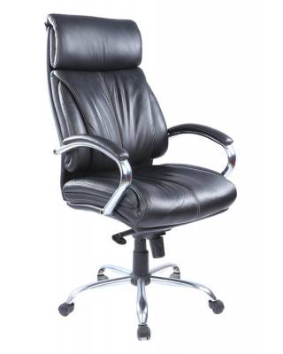 Кресло бюрократ T-9000SL (черная кожа)