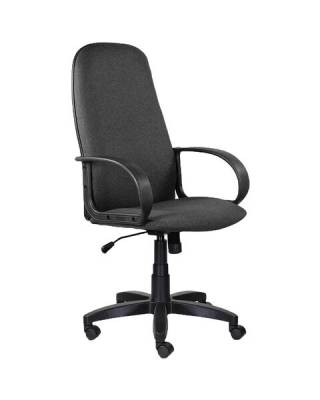 Кресло офисное  "Praktik EX-279", ткань/кожзам, серое, 532018
