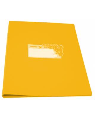 Папка на 4-х кольцах Бюрократ Tropic -TR0718/4RYEL A4 пластик 0.7мм кор.18мм желтый