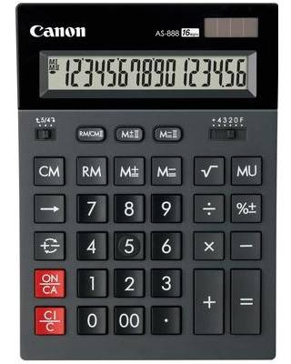 Калькулятор Canon AS-888 черный 16-разр.