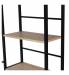Стол на металлокаркасе BRABIX LOFT CD-005,1200х520х1200 мм, 3 полки, цвет дуб натуральный, 641223. Фото товара с разных ракурсов.