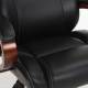 Кресло офисное  PREMIUM "Magnum EX-701", дерево, рециклированная кожа, черное. Фото товара с разных ракурсов.