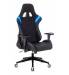 Кресло игровое геймерское Бюрократ VIKING 4 AERO BLUE две подушки черный/синий искусст.кожа/ткань. Фото товара с разных ракурсов.