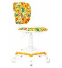 Кресло детское CH-W204/F оранжевый бэнг крестовина пластик подст.для ног пластик белый