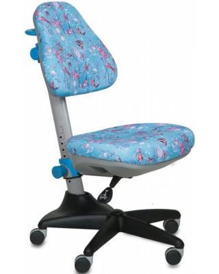 Детское кресло бюрократ KD-2 (голубой "Аквариум")