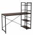 Стол на металлокаркасе BRABIX LOFT CD-005, 1200х520х1200 мм, 3 полки, цвет морёный дуб, 641221. Фото товара с разных ракурсов.