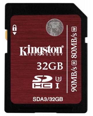 Флеш карта SDHC 32Gb Class10 Kingston SDA3/32GB w/o adapter