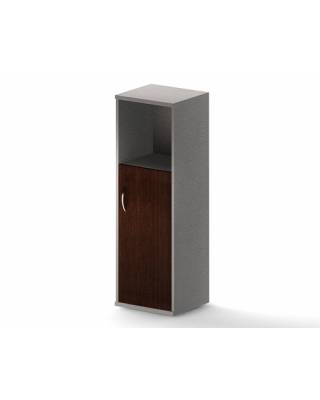 Шкаф колонка с глухой малой дверью СУ-2.1(R) Венге/Металлик 406*365*1200 