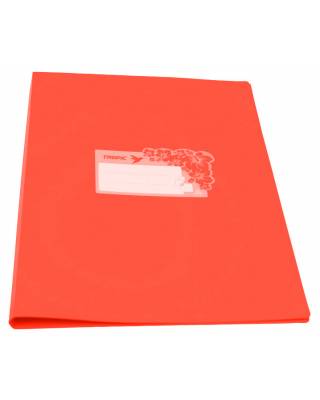 Папка метал.пруж.скоросш. Бюрократ Tropic -TR07POR A4 пластик 0.7мм оранжевый