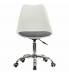 Кресло стул  "Eames MG-310 CH", хром, пластик белый, ткань серая, 532924. Фото товара с разных ракурсов.