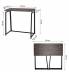 Стол на металлокаркасе BRABIX LOFT CD-001, 800х440х740 мм, складной, цвет морёный дуб, 641209. Фото товара с разных ракурсов.