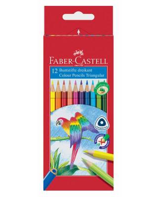Карандаши цветные Faber-Castell D75 116512 трехгранные 12цв. карт.кор.