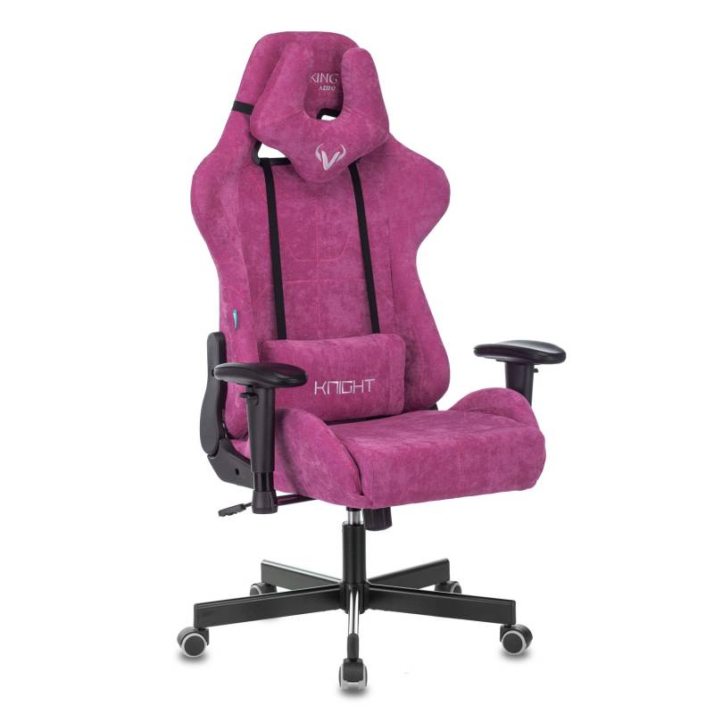 Кресло игровое геймерское Бюрократ VIKING KNIGHT LT15 FABRIC малиновый крестовина металл главное фото