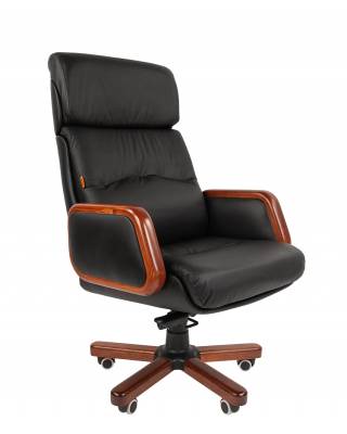 Кресло руководителя Chairman 417 (черная натуральная кожа)