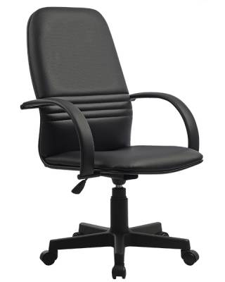 Кресло руководителя Менеджер (черная перфорированная кожа)