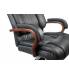 Кресло руководителя Бюрократ T-9925WALNUT/BLACK черный кожа крестовина дерево. Фото товара с разных ракурсов.