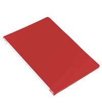 Папка метал.зажим Бюрократ -PZ05CRED A4 пластик 0.5мм торц.наклейка красный