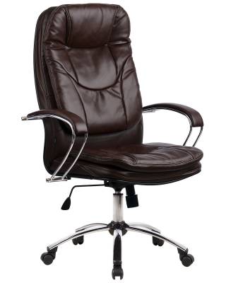 Кресло руководителя LK-11 №823 Ch (коричневая перфорированная экокожа)