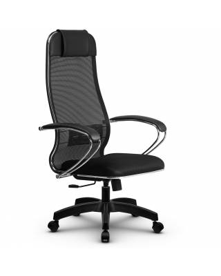Эргономичное кресло руководителя Метта комплект 15 черный pl