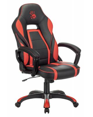 Кресло игровое A4Tech Bloody GC-350 черный/красный эко.кожа крестовина