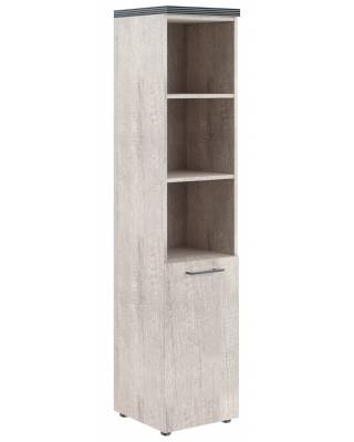 Шкаф колонка с глухой малой дверью и топом THC 42.5(L) Дуб Каньон 430х452х1968