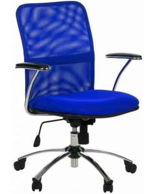 Кресло Форум + (синяя ткань TW) хром